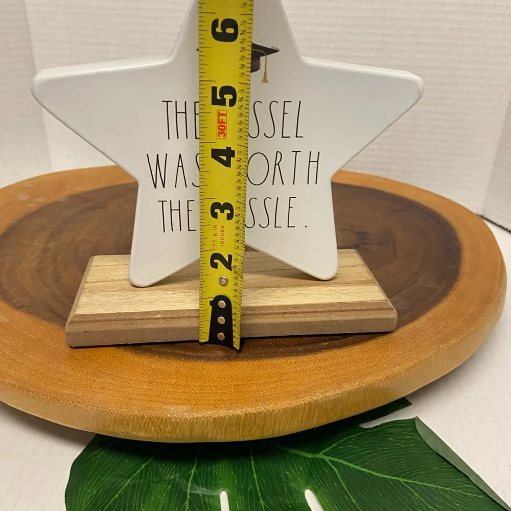Rae Dunn “ The Tassel is Worth the Hassle “ Graduation Star Stand NWT